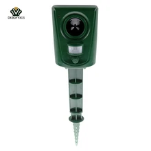 1pcs Hot Tech Ultrasonic Animal Chaser Repeller Cat Dog Fox Deterrent Repellent Outdoor Garden Pest Repeller Solar panel Control