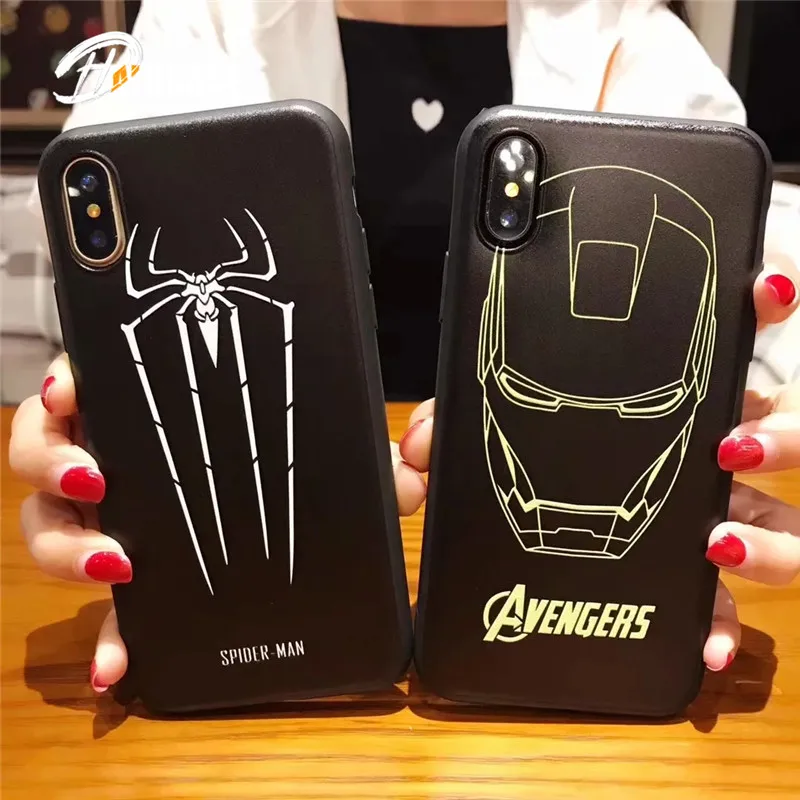 

HALOCASE Marvel Batman Phone Case for iPhone X 8 8 Plus 7 Plus 6 6S Plus 3D Soft Embossing TPU Silicone Superman Back Cover