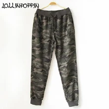 В стиле милитари камуфляжные тренировочные брюки штаны для пробежек в повседневном стиле Камуфляжный узор эластичный пояс Джоггеры для мужчин хлопок Терри плюс размер