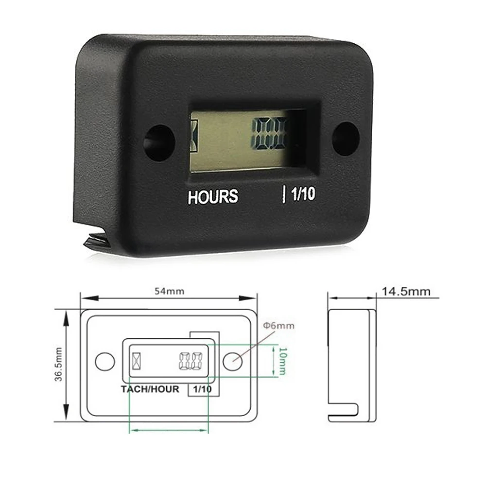 Счетчик моточасов Водонепроницаемый манометр двигателя для 4-х тактный мотоцикла ATV Snowmobile ЖК-дисплей Дисплей Портативный счетчик моточасов