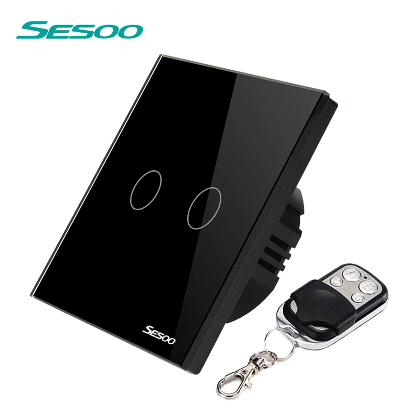 SESOO Wireless Remote Switch 220V Round Button 2 Gang 1 Way Waterproof Capacitive Wall Touch Switch with LED Indicator SY3-02-RF цена SESOO Wireless Remote Switch 220V Round Button 2 Gang 1 Way Waterproof Capacitive Wall Touch Switch with LED Indicator SY3-02-RF цены онлайн