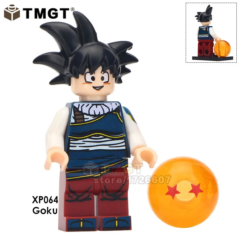 20 шт./партия фигурки Dragon Ball Goku Son goten Gotenks tien shinhan Android 17 строительные блоки игрушки для детей - Цвет: Золотой