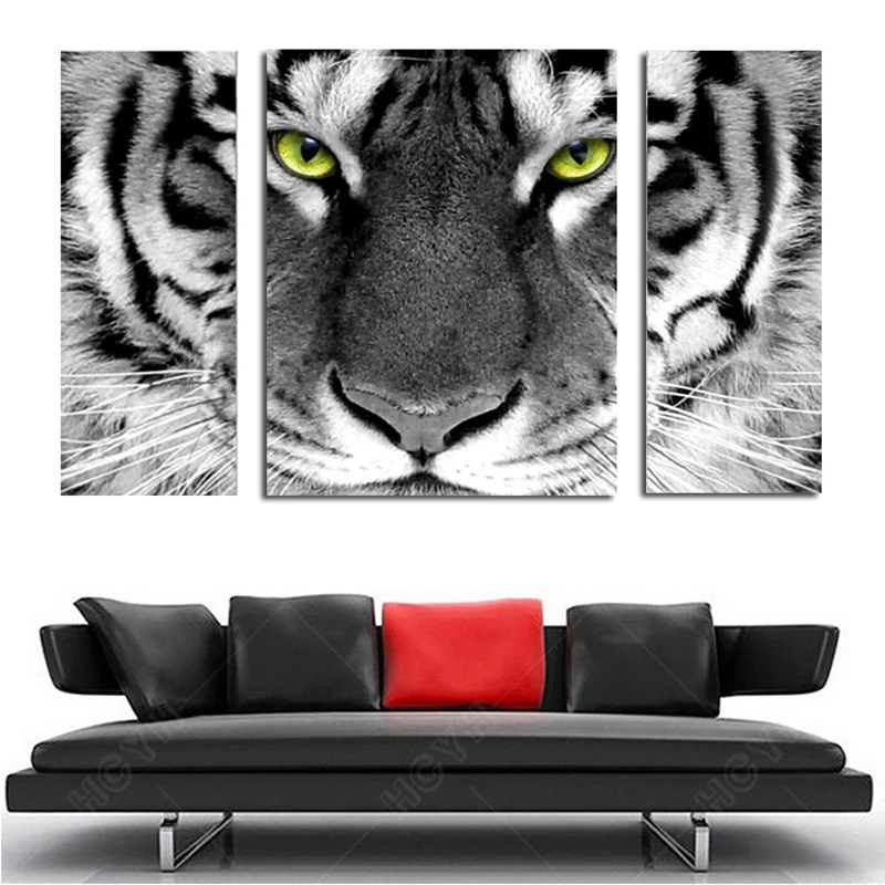 Full round diamond drill 3D tiger picture painting cross stitch embroidery mosaic pattern home decor 80x45cm | Дом и сад