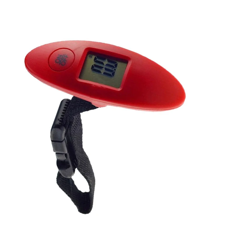 Red 40 кг/100 г точные Мини цифровые электронные весы для багажа с ЖК-дисплеем портативные карманные дорожные весы для чемодана с ремешком баланс веса - Цвет: Red