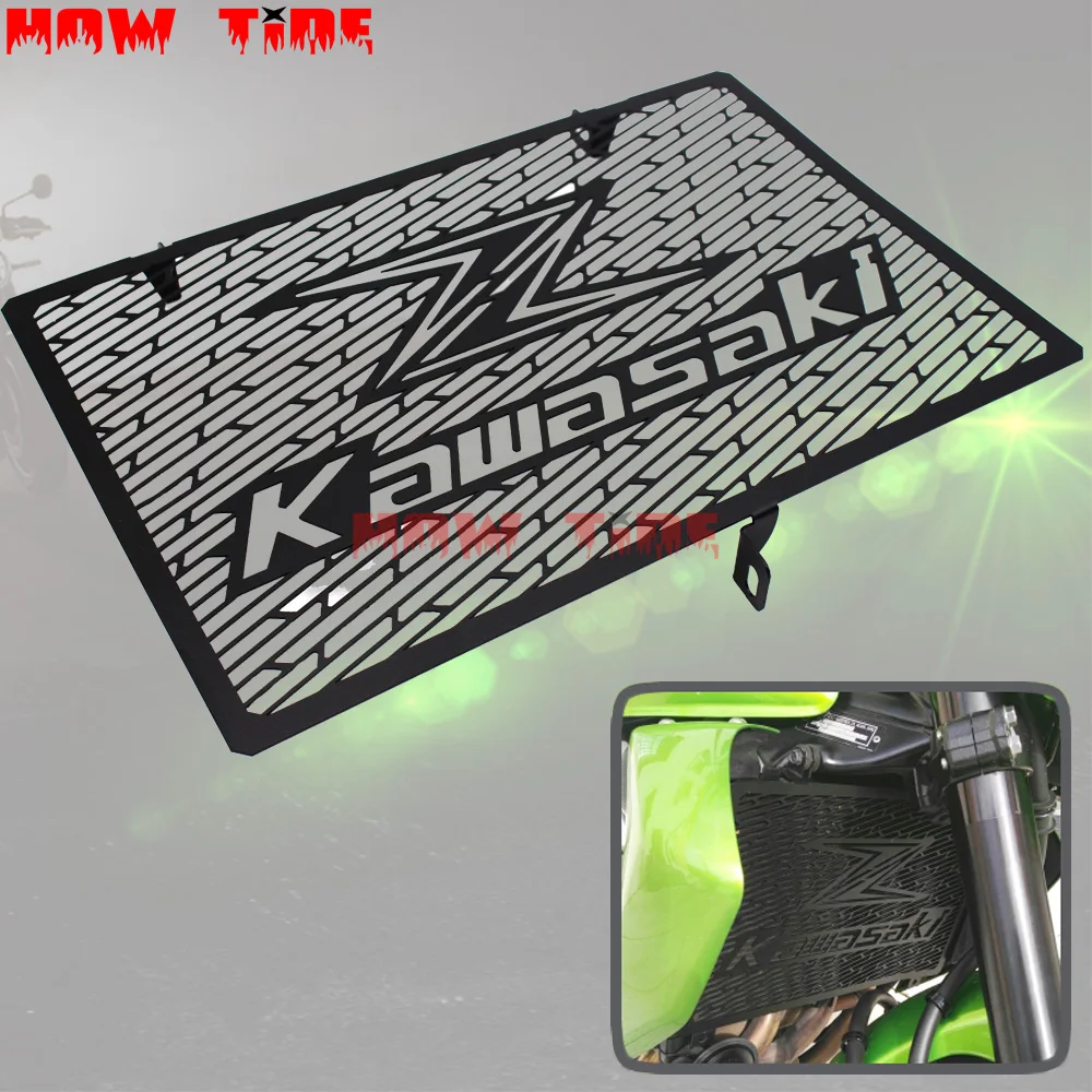 ETbotu Stainless Steel Motorcycle Radiator Grille Guard Cover Protector for Kawasaki Z750 Z800 ZR800 Z1000 Z1000SX black