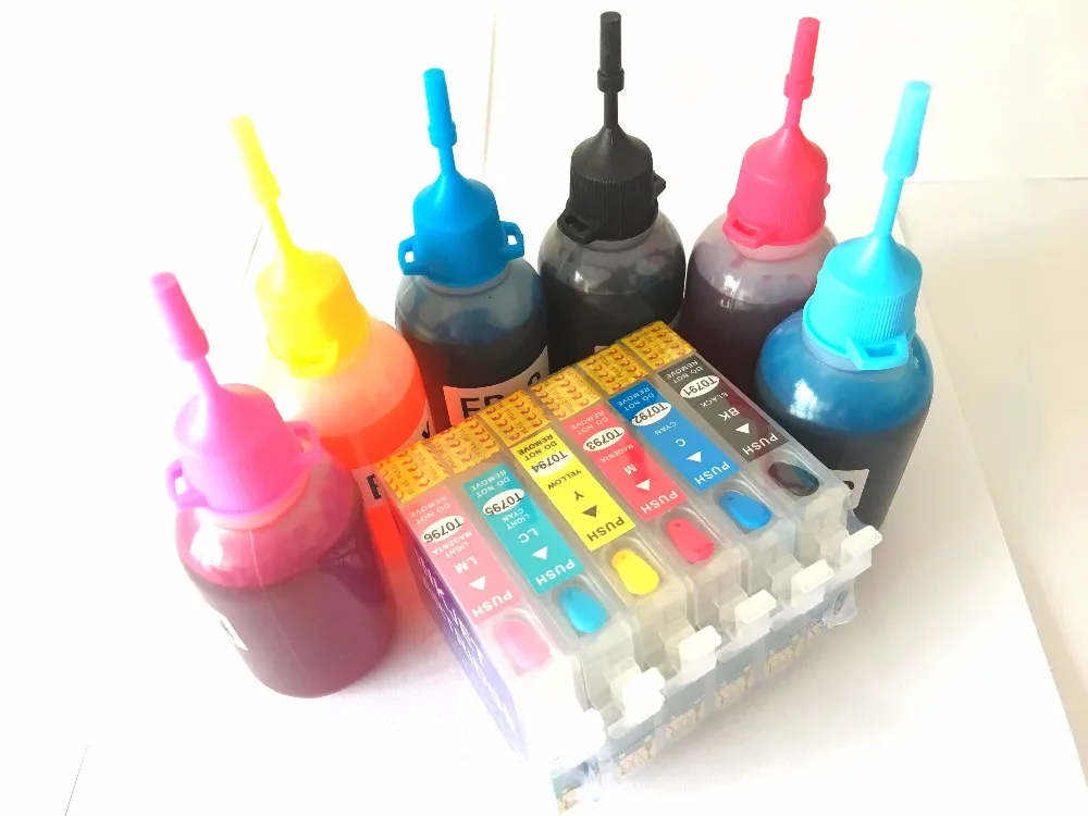 

T0791 Ink Refill Kit For Epson Artisan 1430 Photo 1400 1500W P50 PX650 PX660 PX700W PX710FW PX720WD PX730WD Printer 79 Ink kit