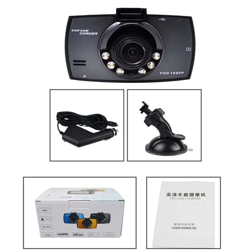 2,7 дюймов Full HD 1080P Автомобильный видеорегистратор ips экран Автомобильная камера с двумя объективами видеорегистратор ночного видения g-сенсор Регистратор