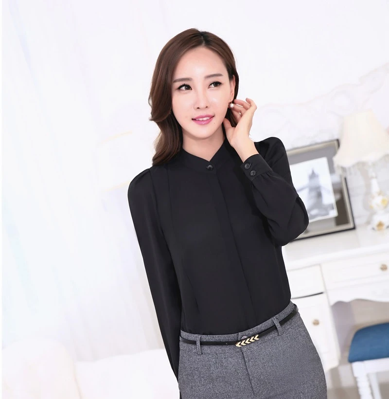 black long sleeve blouse formal