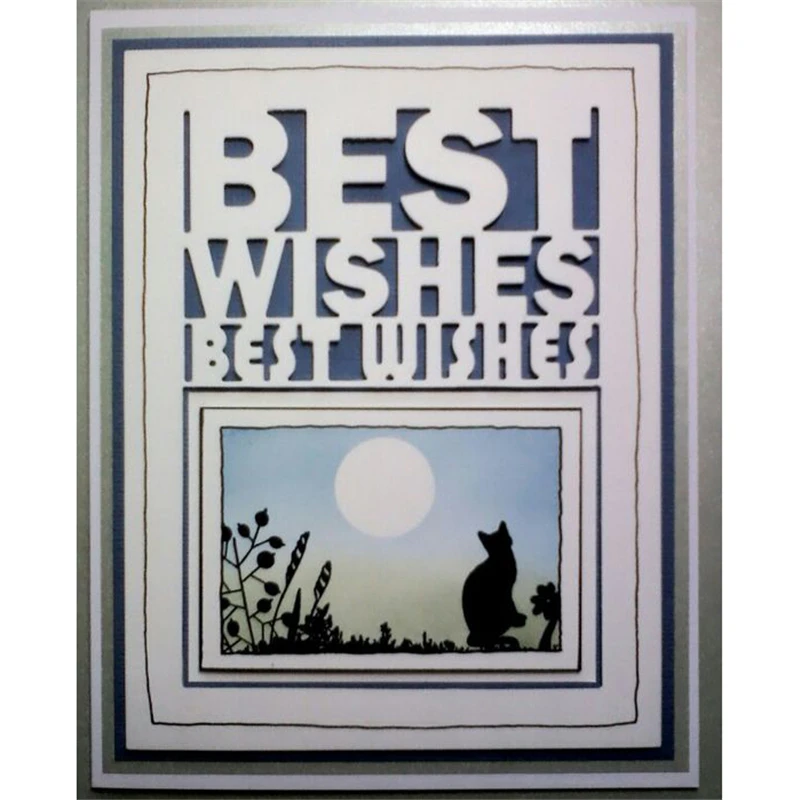 

Naifumodo Best Wish Letters Metal Cutting Dies New 2019 for Dies Scrapbooking Card Decor Craft Dies Embossing Peper Die Cut