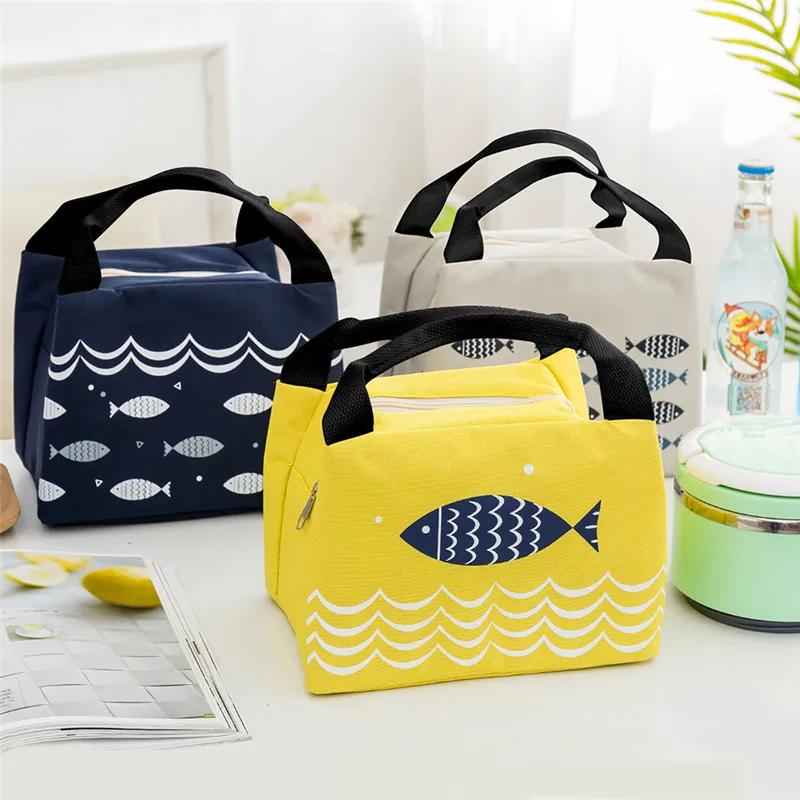 

Waterproof Insulated Lunch Bag Thermal Stripe Tote Bags Cooler Picnic Food Lunch box bag for Women Girls Ladies Kids Children