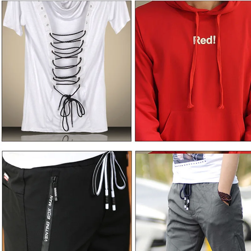 5pcs Sweatpants Drawstring Strap Metal Head Sports Pants Cotton Rope Belt Pants/Hoodies Accessories Diy Sewing Band Supplies 5pcs Sweatpants Drawstring Strap Metal Head Sports Pants Cotton Rope Belt Pants/Hoodies Accessories Diy Sewing Band Supplies