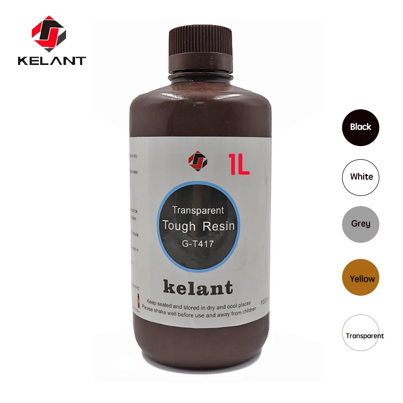 Kelant 405nm الأشعة فوق البنفسجية الراتنج ل الفوتون 3D طابعة الطباعة المواد LCD حساسة للأشعة فوق البنفسجية العادي 1L زجاجة سوائل أداة SLA الطابعات أجزا...