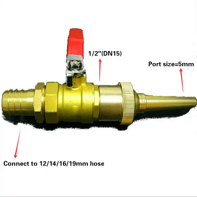 Brass Ball Valve Switch Fire Hose Reel Water Gun Connector High Pressure Jet Spray Nozzle Garden Watering Car Wash Dn15 1 2 Aliexpress