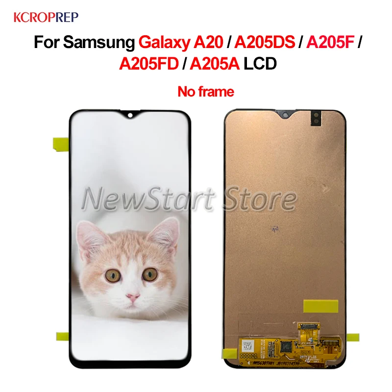 

For Samsung Galaxy A20 LCD Display Touch Screen Digitizer Assembly 6.4" For Samsung A20 A205DS A205F A205FD A205A lcd No Frame