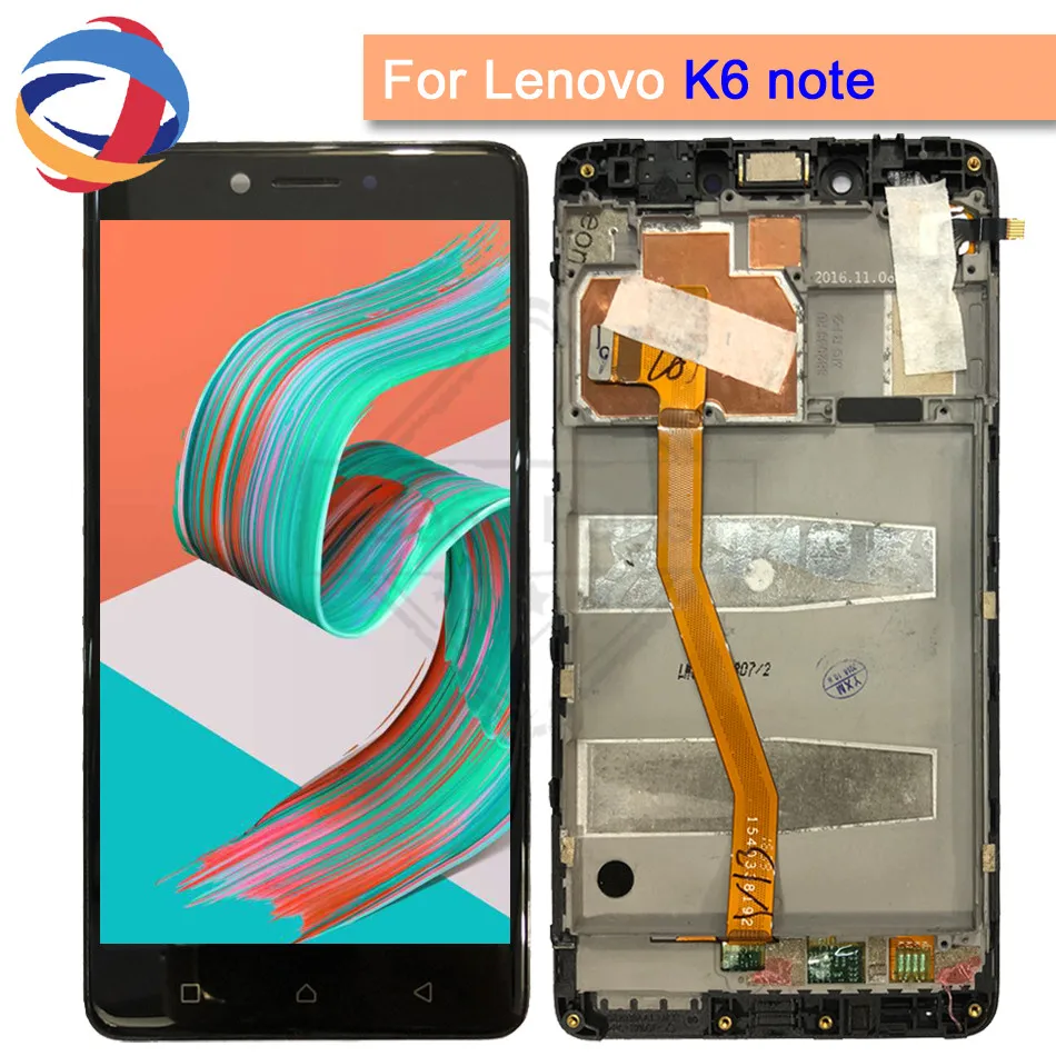 

100% Tested LCD For Lenovo K6 NOTE Display Touch Panel Screen Digitizer Assembly with Frame For Lenovo K6 NOTE k53a48 Assembly