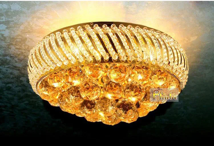 

Palace Gold Flush Mount Crystal Ceiling Light Fixture Mini Chrome Crystal Ceiling Light Guaranteed 100%+Free shipping!