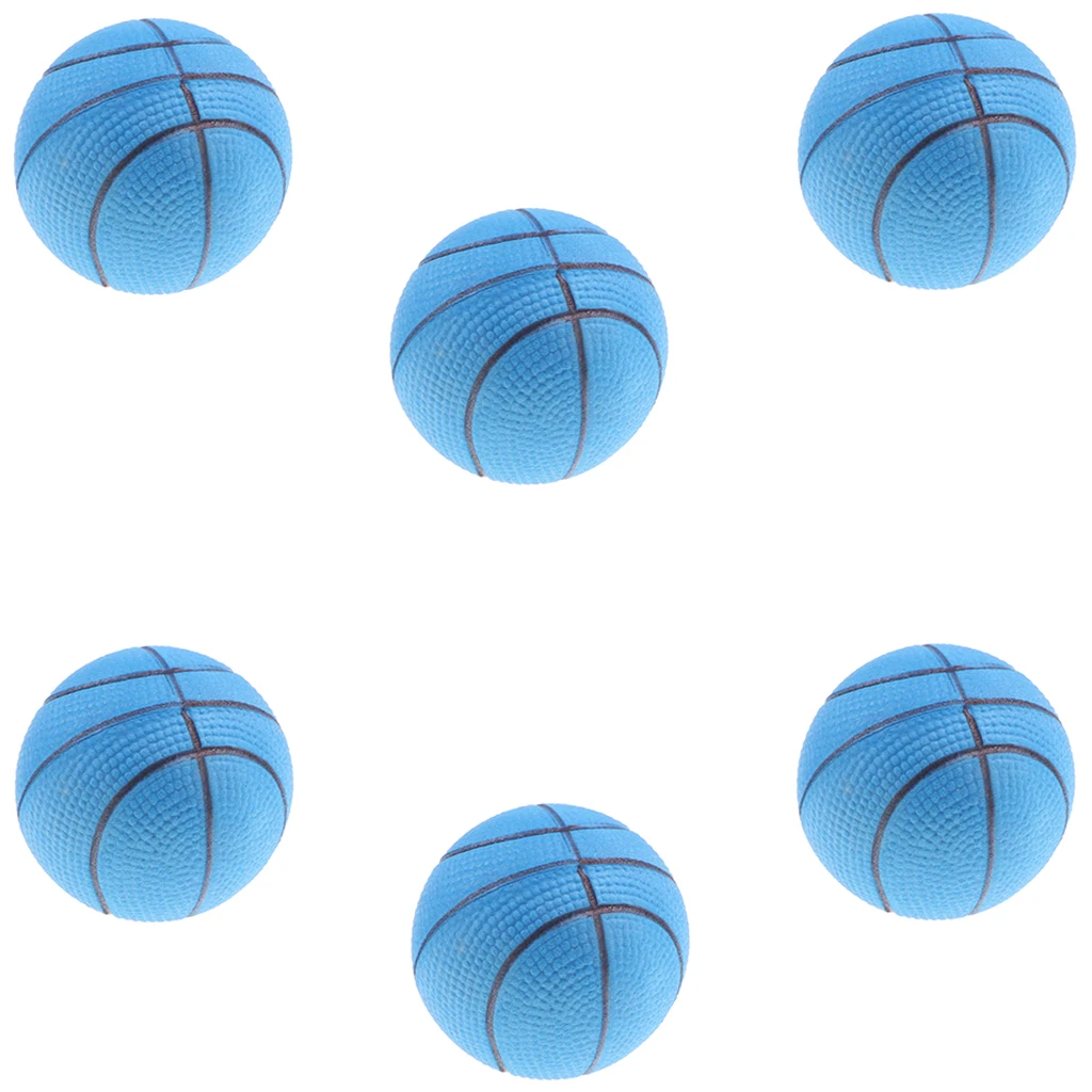 6pcs Mini Bouncing Jumping Ball Indoor Outdoor Kids Pretend Play Mini Basketball Ball Game Party Bag Fillers Kid Pet Toy Gifts