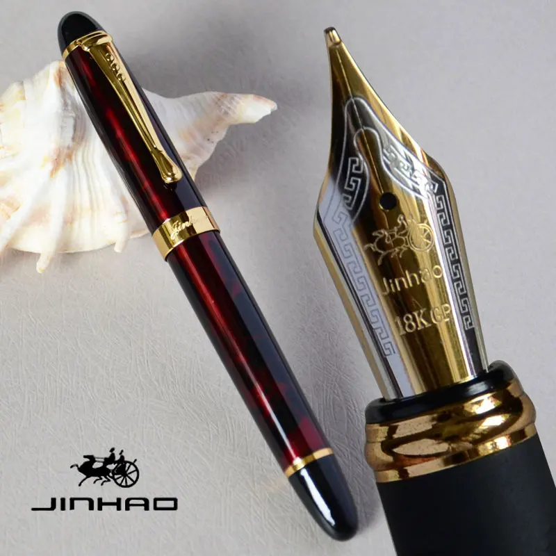 IRAURITA перьевая ручка JINHAO X450 темно-зеленый и золотой 18 KGP 0,7 мм перо с широким основанием полностью металлический синий красный 21 цвет и чернила JINHAO 450 - Цвет: as picture show