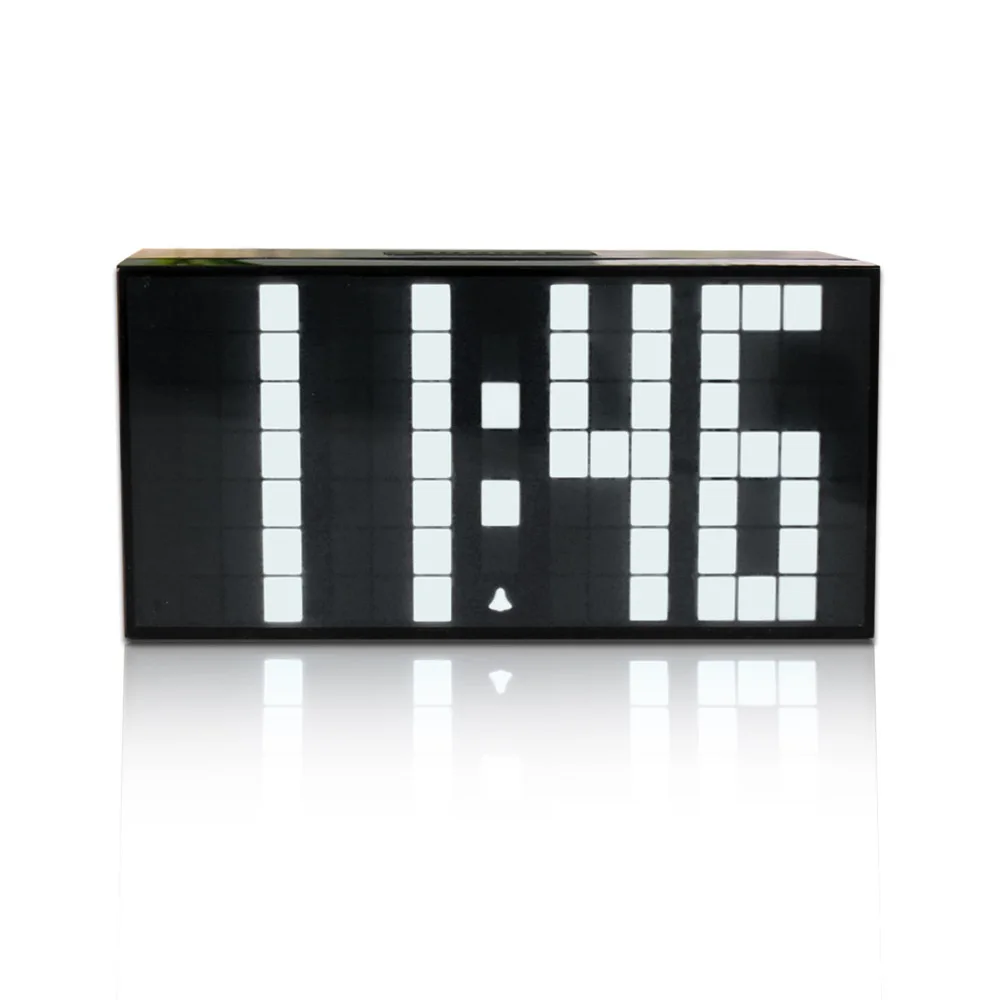 CH KOSDA цифровой светодиодный настенный будильник с большим количеством настенных настольных часов с температурным календарем шесть групп будильников Новая мода - Цвет: White