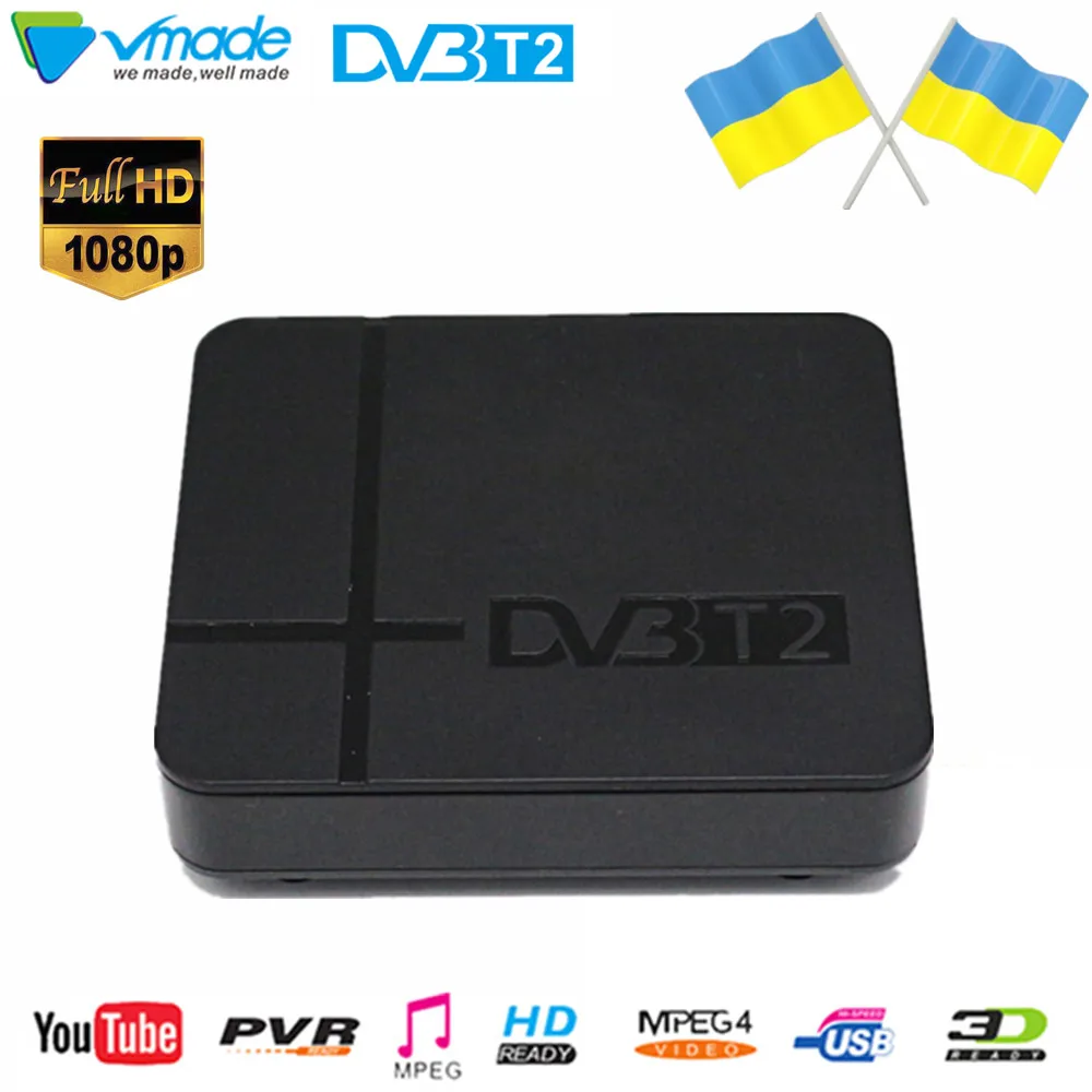 

Vmade receive HD Digital terrestrial signal receiver dvb t/t2 H.264 MPEG-4 tv tuner DVB T2 K2 Support youtube megogo DVB tv box