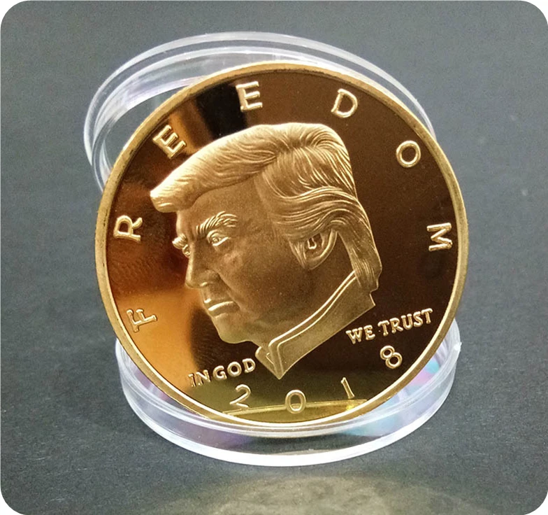 Популярный Трамп памятная монета Трамп Биткоин металл