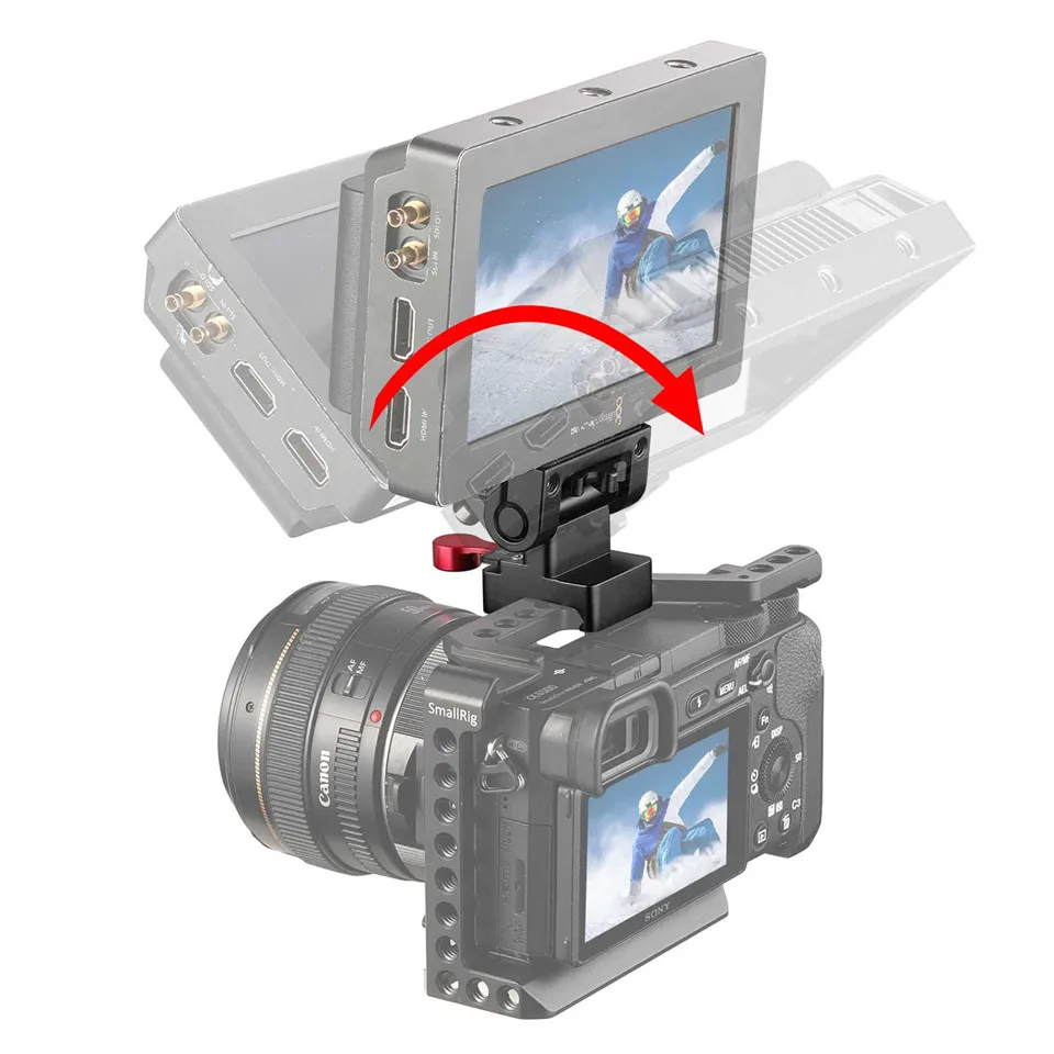  SmallRig DSLR Camera Quick Release EVF Mount 5 Inch / 7 Inch Monitor Holder Mounting Plate with NAT