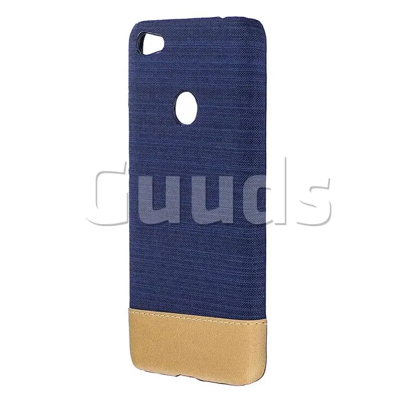 Canvas Cloth Coated Plastic Back Cover for Xiaomi Redmi 4 (4X) - Dark Blue
