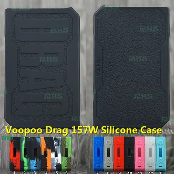 

10pcs RHS factory Selling Newest Silicone Case for e-cigarette box mod VOOPOO DRAG 157W 13 kinds of customed design colors