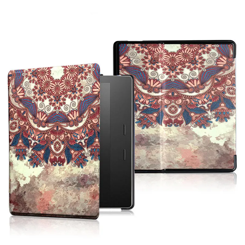 Чехол с магнитным рисунком, подходит для " Kindle Oasis(9th Generation), читалка для Kindle Oasis 2, Автоматический Режим сна/пробуждения - Цвет: Tribal style