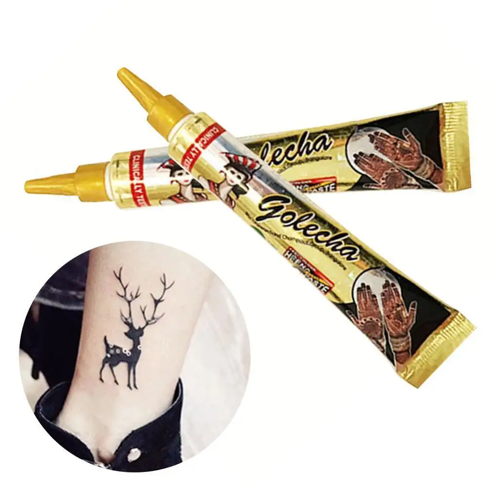 

Natural Organic Waterproof Party Colored Henna Cones Paste Fake Tattoo Ointment Paint Body Art