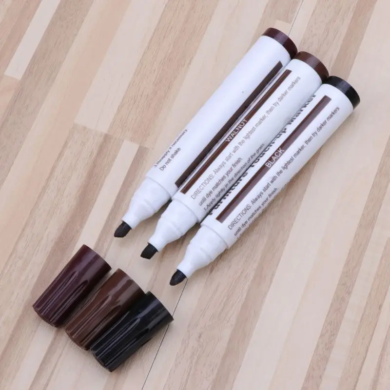 3pcs/1 set Wood Repair System Kit Filler Sticks Touch Up Marker Floor Furniture Scratch Fix831F