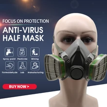 Gas Mask Spray Paint Anti-pesticide Formaldehyde Decoration Polished Activated Carbon Mask Respiratory Protection Mouth Mask