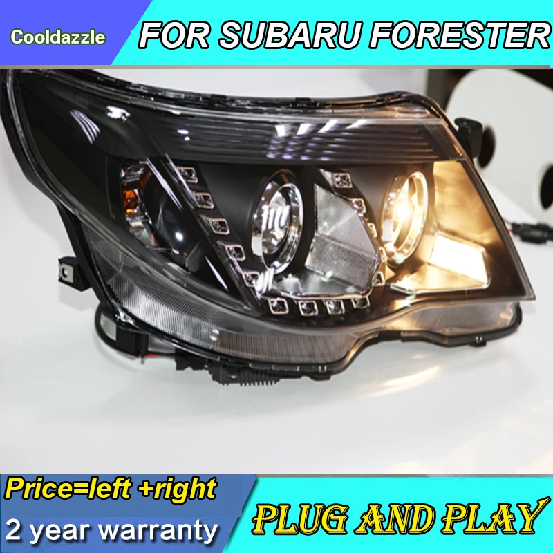 2008 2009 2010 2011 2012 для Subaru Forester Светодиодная лента головная лампа би ксенон проектор Лен фары Дневные ходовые огни