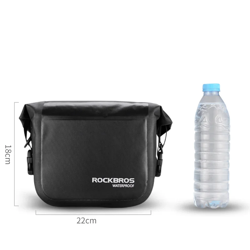 Top ROCKBROS Bike Bag Waterproof Handlebar Bag Bicycle Front Tube Bike Basket Shoulder Pack Riding Cycling Bag Bicycle Accessories 2