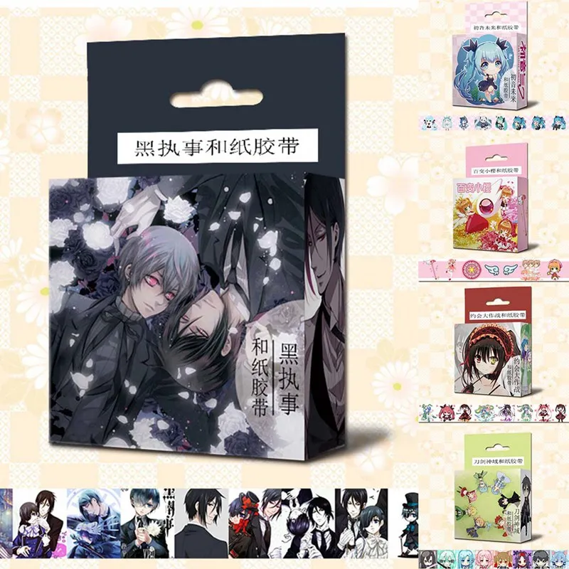 

1pcs/box Cartoon Anime Washi Tape Basic Die Cutting DIY Decorative Adhesive Tape/Masking Tape Stickers