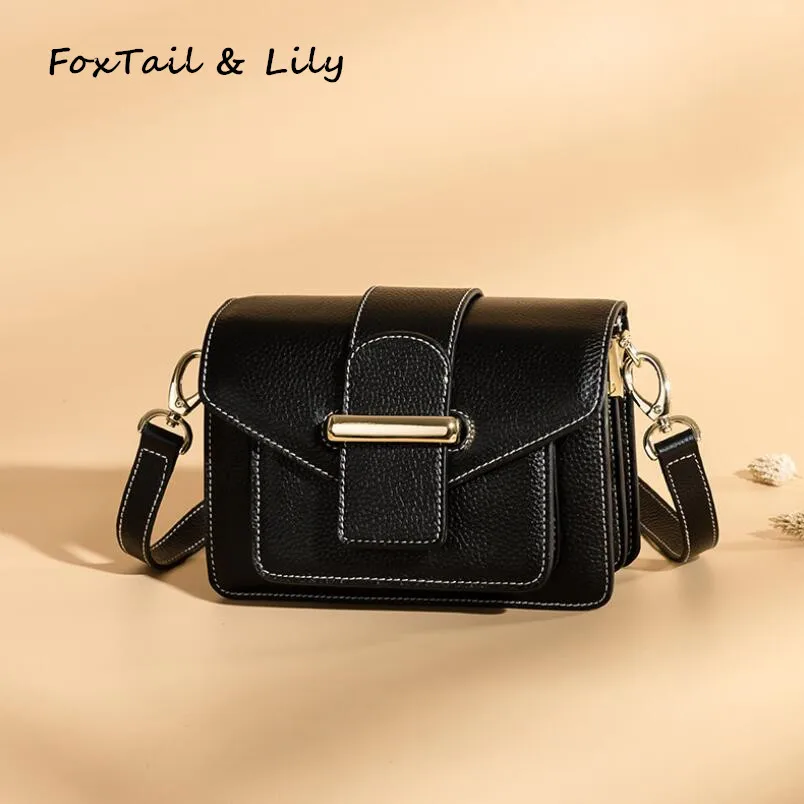 

FoxTail & Lily Brand Mini Crossbody Bag Women 2018 Designer Ladies Genuine Leather Shoulder Messenger Bags Small Purses Handbags
