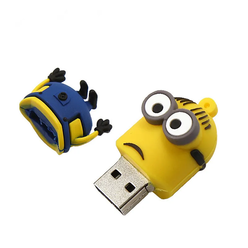 Смешные Миньоны Memory Stick 8 Гб 16 Гб милый мультяшный флеш-накопитель 64 ГБ 32 ГБ Usb флэш-накопитель Флешка USB 2,0