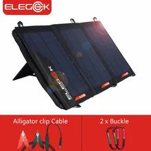 ELEGEEK 5 В/18 в 21 Вт солнечная панель Зарядное устройство USB DC двойной выход портативное солнечное зарядное устройство с сумкой для хранения для iPhone 12 В батарея