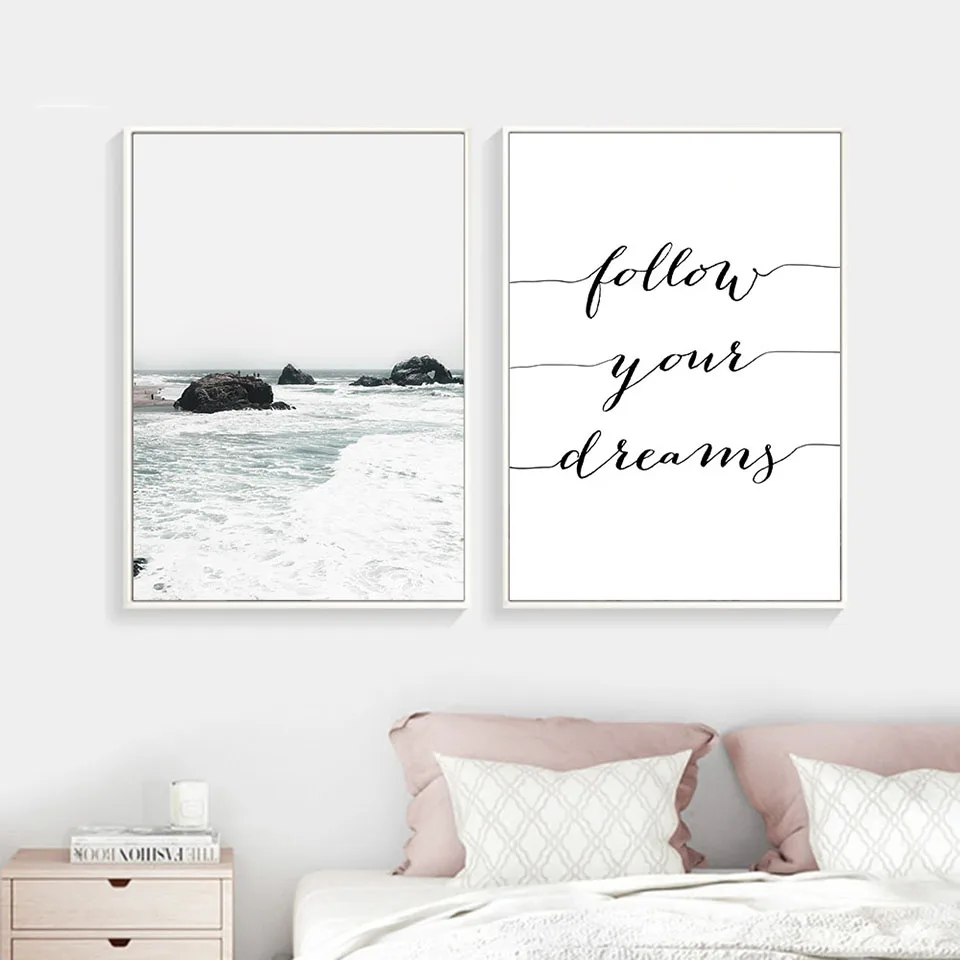 Scandinavian-Landscape-Sea-Beach-Canvas-Poster-Cow-Minimalist-Nordic-Style-Wall-Art-Print-Painting-Tropical-Decoration