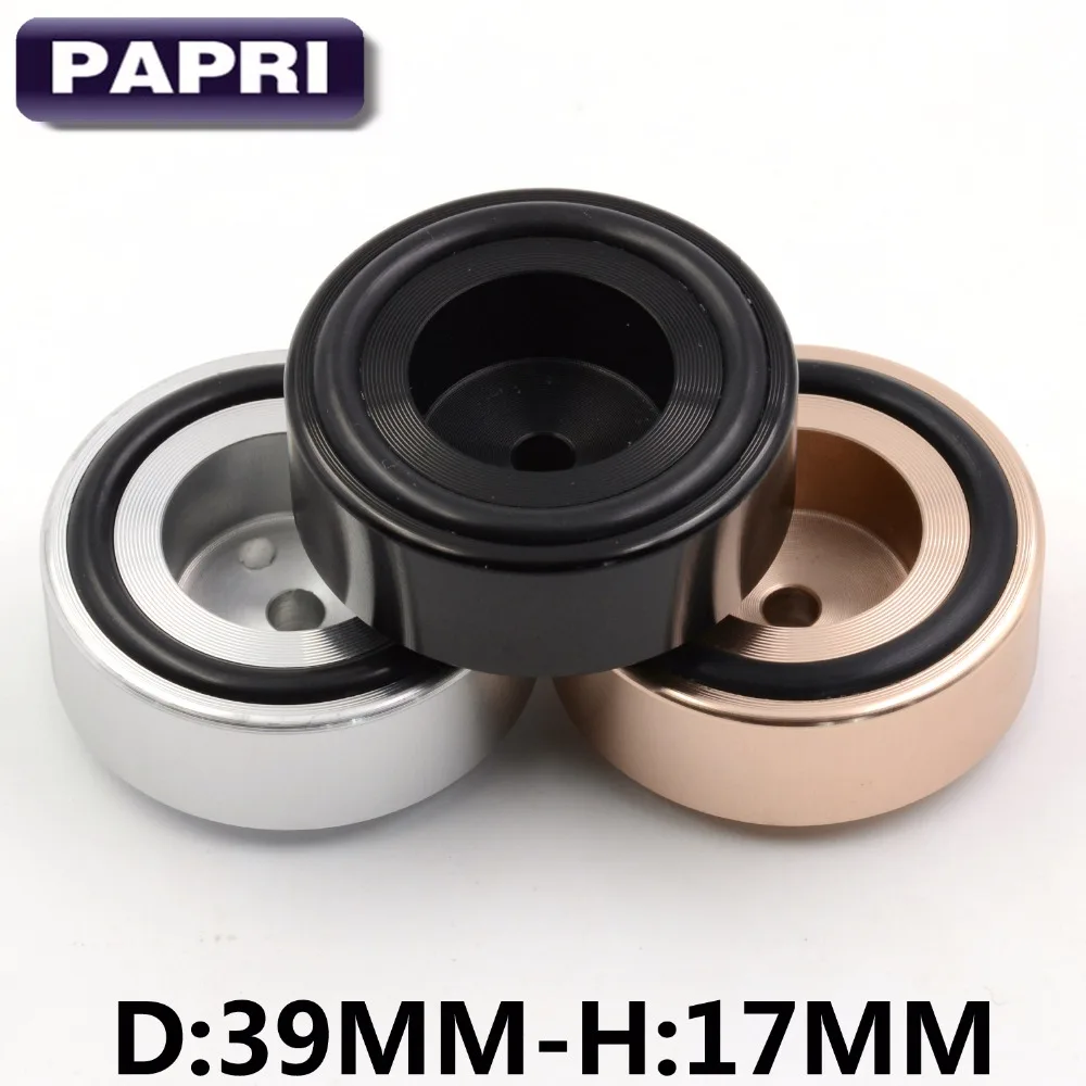

PAPRI Lot/4PCS 39x17MM Solid Aluminum Anodized Amplifier Chassis Feet HIFI DIY Audio DAC CD Player Computer Sound Feet Pad