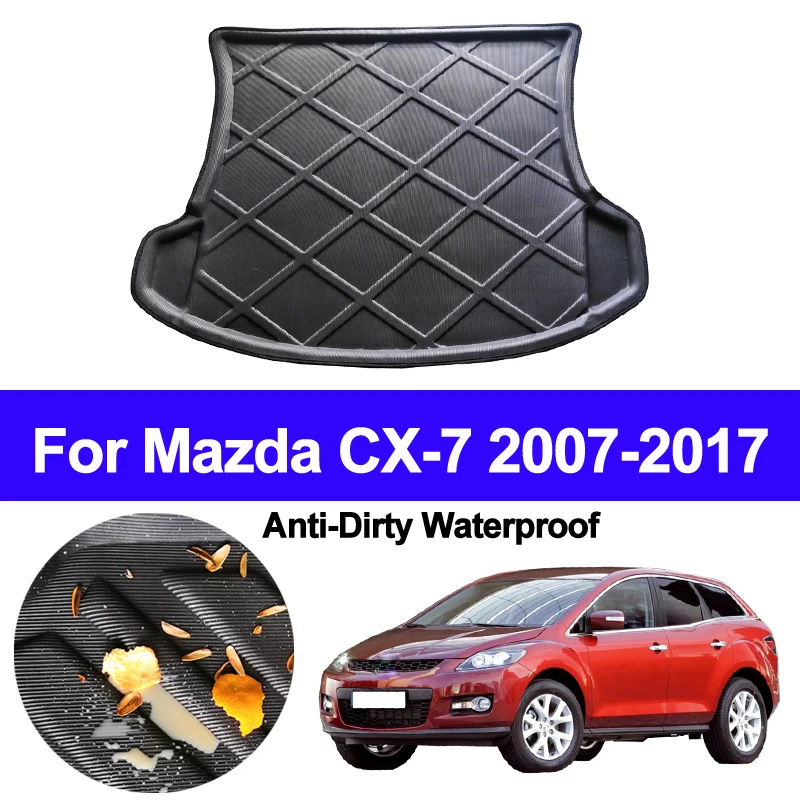 

Car Rear Trunk Mat Cargo Tray Boot Liner Carpet Protector Floor Pad Mats For Mazda CX-7 CX7 2007 - 2012 2013 2014 2015 2016 2017