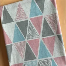 Хлопок и лен с принтом ткани геометрические узоры принт холщовый материал хлопковое лоскутное белье ткань для DIY шитья квилтинга