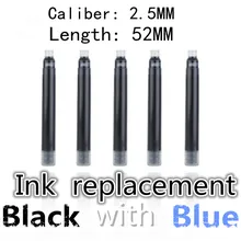 5 шт. Jinhao международный размер чернильный картридж для авторучки, черные и синие чернила для струйного принтера