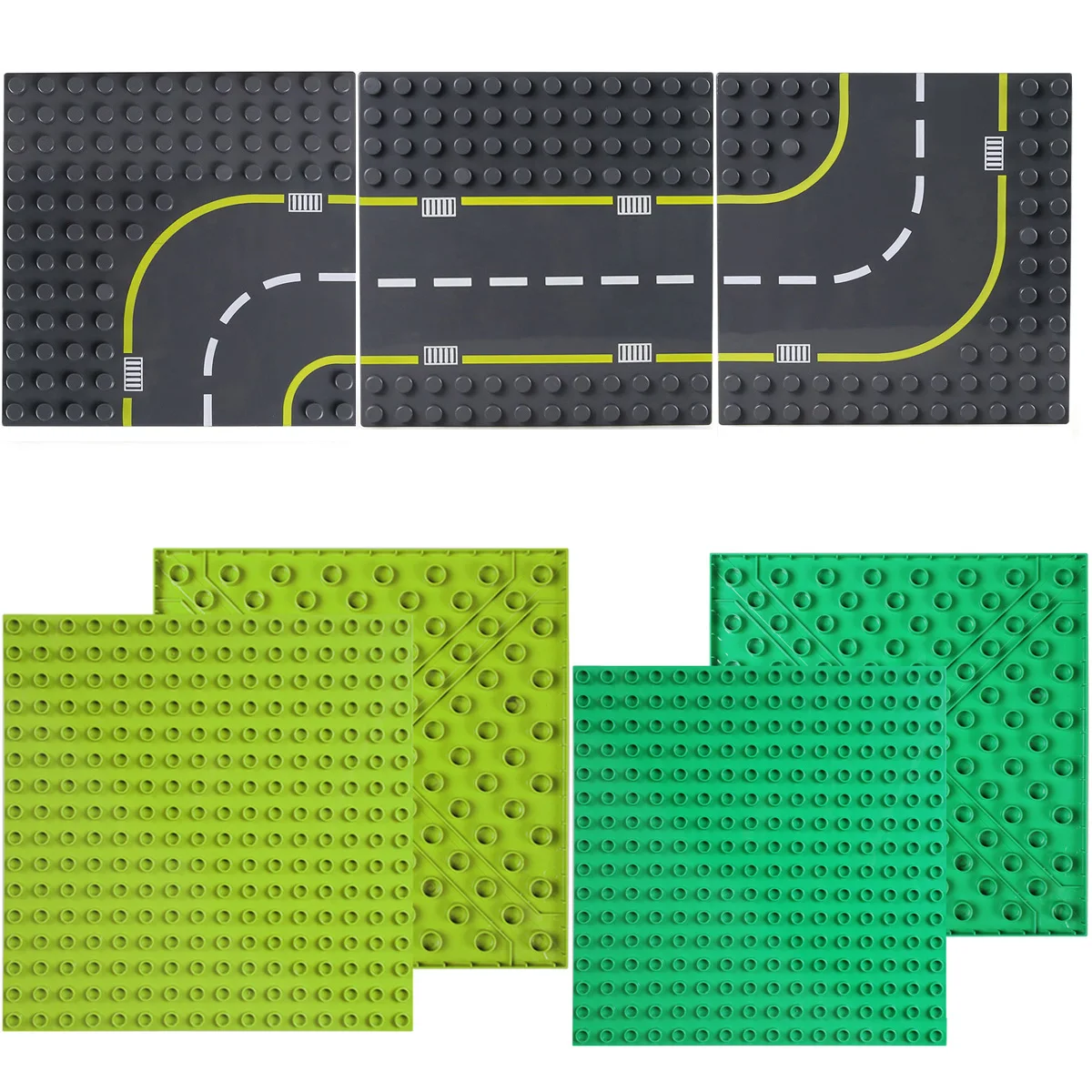

Duploes Brick Base Plate Base Plates Large Particle Building Blocks Road Baseplate DIY Block Floor Kids Toy Compatible Duplos