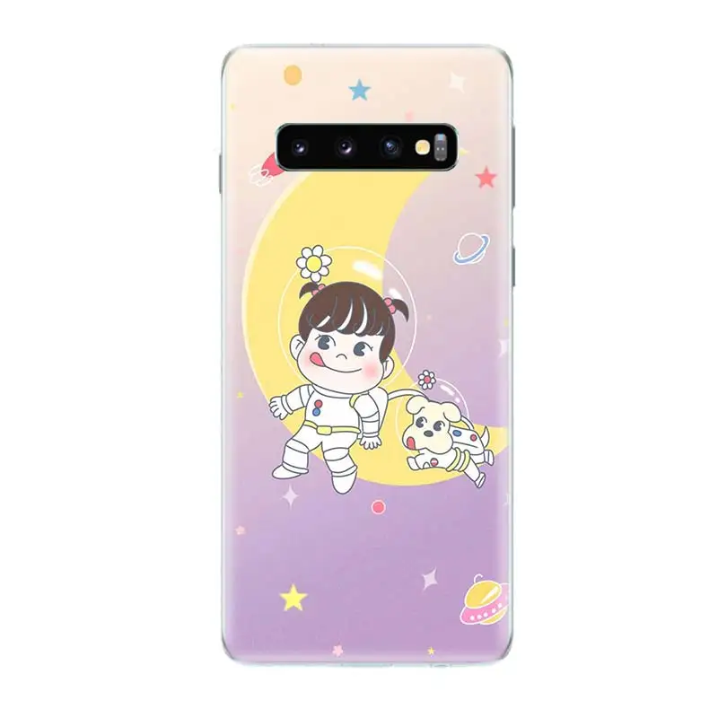 Пеко молочно белый подходит для девочек модные Silicome чехол телефона samsung Galaxy S10E S10