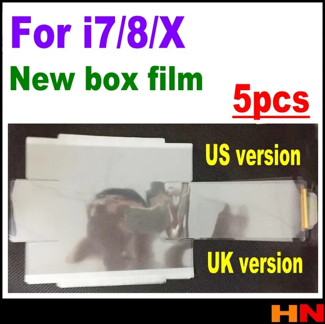 

5pcs Newest For iPhone X 7 7p 8 8p plus Protective Film Factory retail package film box bag protective film US UK version