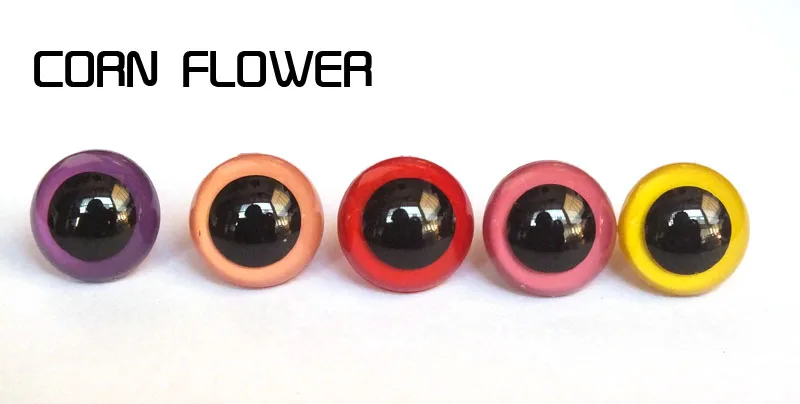 18mm Warm Color Series --Purple/orange /red/pink/yellow 5 Color Kit Safety Cat Eyes With Washer