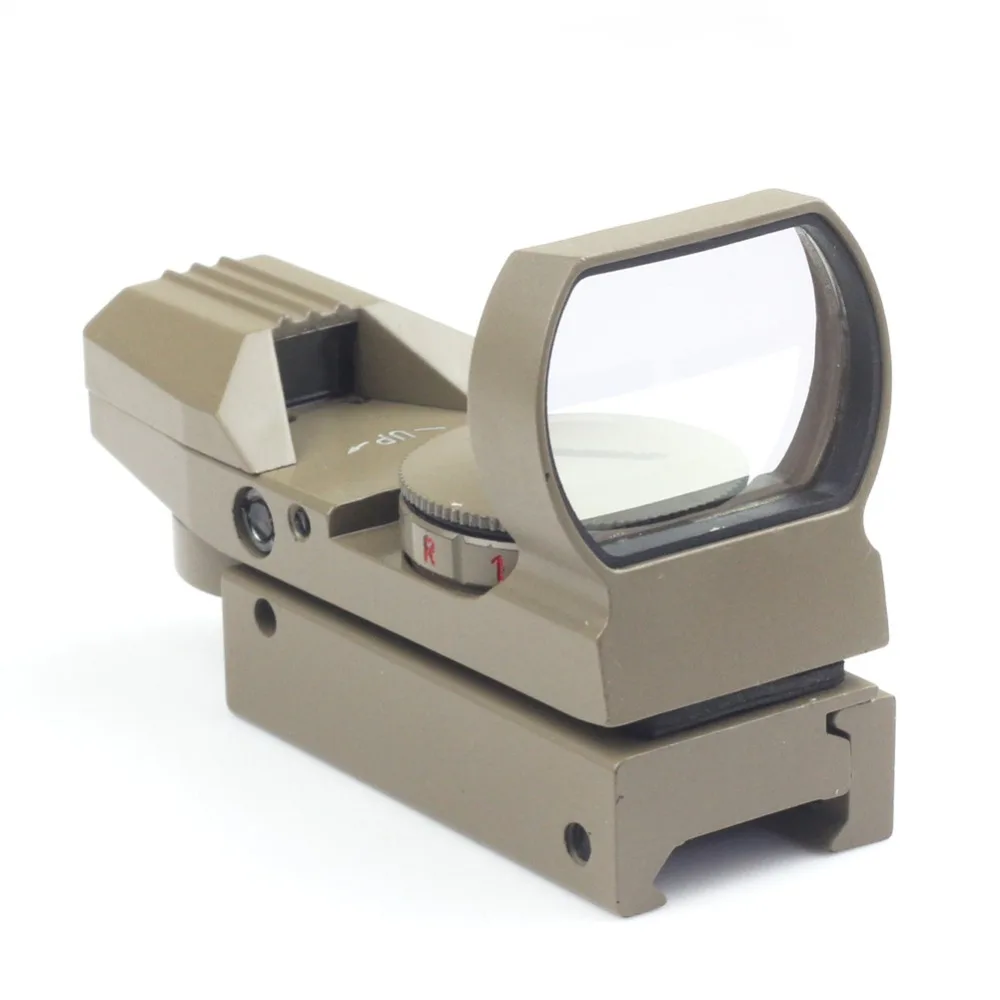 Tan Holographic Red Green Dot Sight Scope Reflex 4 Reticle Fit 20mm