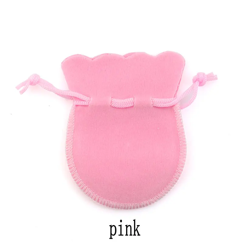 pink 20шт 7*9 см calabash форма мешочек из фланелета Рождество свадебный подарок бархатная сумочка Ювелирная упаковка для демонстрации ювелирных изделий сумка и сумка - Цвет: pink