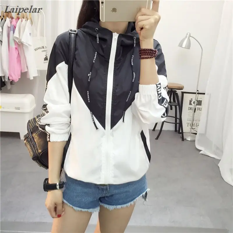 Jackets Women 2018 New Basic Jacket Women's High Quality Hooded Jacket Fashion Thin Casual Windbreaker Female Outwear Coat